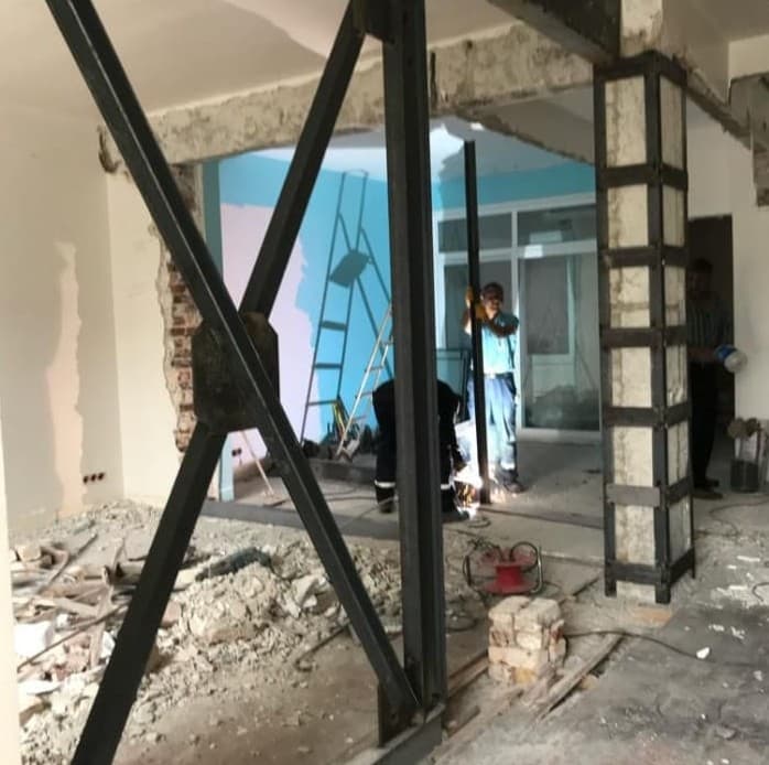 Bina İçi Kolon Çelik Güçlendirme